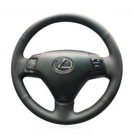FITS LEXUS GS 300 MK1 REAL BLACK LEATHER STEERING WHEEL COVER NEW 