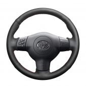 MEWANT Custom Hand Sew  Genuine Leather Car Steering Wheel Cover for Toyota Corolla 2003-2006 / Caldina 2002-2007 / RAV4 2003-2006 / Wish 2003-2009 / for Scion tC 2004-2010 / xA 2006 / xB 2006