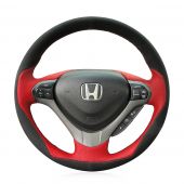 For Honda Spirior OId Accord, Customize Suede Leather Hand Sewing Steering Wheel Wrap Cover