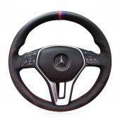 MEWANT Hand Stitch DIY Sewing Custom Leather Suede Car Steering Wheel Cover for Mercedes Benz B-Class W246 C-Class W204 CLA-Class C117 CLS-Class C218 E-Class W212 GLA-Class X156 GLK X204