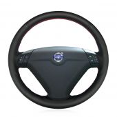 For Volvo S80 2004 2005 XC70 2004 2005 2006 2007, Custom Leather Sides Perforated Hand Stitched Wrap Steering Wheel  Cover 
