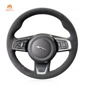MEWANT Hand Stitch Car Steering Wheel Cover for Jaguar E-Pace F-Pace XE XF 