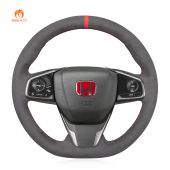 MEWANT Hand Stitch Alcantara Car Steering Wheel Cover for Honda Civic Type R (X/10) 2017-2021