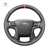 MEWANT DIY Carbon Fiber Leather Car Steering Wheel Cover for Toyota Land Cruiser 2015-2020 / Land Cruiser Prado 2017-2020 / Crown 2012-2018