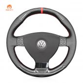 MEWANT Hand Stitch Car Steering Wheel Cover for Volkswagen VW EOS MK5 2005 - 2008