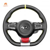 MEWANT Hand Stitch Car Steering Wheel Cover for Kia Ceed Cee'd 2 (GT) / Proceed Pro Ceed (GT) / Optima 