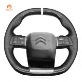 MEWANT Hand Stitch Car Steering Wheel Cover for Citroen C4 2020-2022 / C5 X 2022
