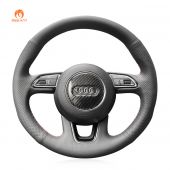 MEWANT Hand Stitch Car Steering Wheel Cover for Audi Q3 (8U) 2011-2018 / Q5 (8R) 2012-2017 / Q7 (4L) 2011-2015 / SQ5 (8R) 2013-2017