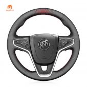 MEWANT Hand Stitch Black Leather Car Steering Wheel Cover for Buick Regal 2014-2017