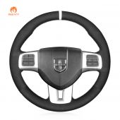 MEWANT Hand Stitch Suede Leather Car Steering Wheel Cover for Dodge Dart 2013-2016 / for Volkswagen VW Routan 2011-2012