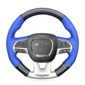 MEWANT Hand Stitch Carbon Fiber Blue Leather Car Steering Wheel Cover for Mercedes Benz AMG A35 W177 GT C190 C 43 W205 C 63 S W205 CLA 35 C118 2019-2021