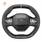 MEWANT Hand Stitch Car Steering Wheel Cover for Peugeot 208 308 (SW) 2008 3008 508 508 SW 5008 Partner Rifter 