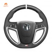 MEWANT Black Leather Suede Carbon Fiber Car Steering Wheel Cover for Opel Astra GTC OPC Vauxhall Astra GTC VXR Holden Astra VXR