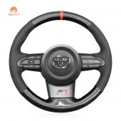 MEWANT Hand Stitch Car Steering Wheel Cover for Toyota Yaris GR 2020-2022