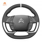 MEWANT Car Steering Wheel Cover for Citroen C4 2019-2020 / C4 Picasso 2013-2018 / Grand C4 Picasso 2013-2018 / C4 SpaceTourer 2018-2022 / Grand C4 SpaceTourer 2018-2022