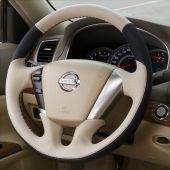 For Nissan Teana 2008-2012 Murano 2009-2014 Quest 2011-2017, Custom Leather Suede Sewing Steering Wheel Cover
