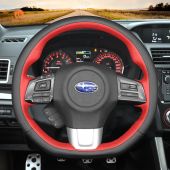 MEWANT Hand Sewing Personalized Custom Car Steering Wheel Cover for Subaru WRX (STI) Levorg 2015 2016 2017 2018 2019