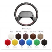 For Lada 2108-2115, Design Your Leather Suede Sewing Steering Wheel Cover