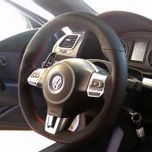 MEWANT Hand Stitch Customize Car Steering Wheel Cover for Volkswagen VW Golf 6 Polo GTI Scirocco Tiguan