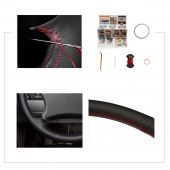 MEWANT Custom Hand Stitch Car Steering Wheel Cover for Chevrolet Niva 2002-2009 Lada 2110 2011-2014 
