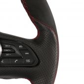 MEWANT Hand Sew Custom Leather Suede Car Steering Wheel Cover Skin for Infiniti Q50 2018 2019 Q60 2016 2017 2018 QX50 2018 2019