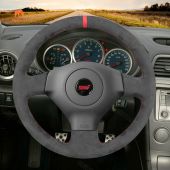 MEWANT Hand Stitch Dark Grey Alcantara Car Steering Wheel Cover for Subaru Forester Impreza WRX (WRX STI) Legacy Outback