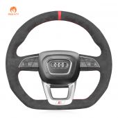 MEWANT Hand Stitch Car Steering Wheel Cover for Audi Q3 2018-2019 / Q5 SQ5 2017-2019 / Q7 SQ7 2015-2019 / Q8 SQ8 2018-2019