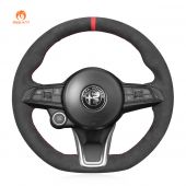  MEWANT Hand Stitch Car Steering Wheel Cover for Alfa Romeo Giulia 2020-2022 / Stelvio 2020-2022 / Tonale 2022