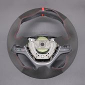 MEWANT Hand Stitch Black Carbon Fiber Suede Car Steering Wheel Cover for Hyundai i10 2013-2020 / i20 2015-2020