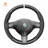 MEWANT Hand Stitch Car Steering Wheel Cover for Alfa Romeo 147 2000-2010 / GT 2004-2010
