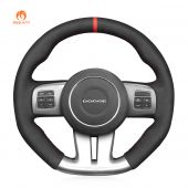 MEWANT Hand Stitch Car Steering Wheel Cover for Dodge Challenger (SRT) 2012-2014 / Charger (SRT) 2012-2014 for Jeep Grand Cherokee (SRT) 2012-2013