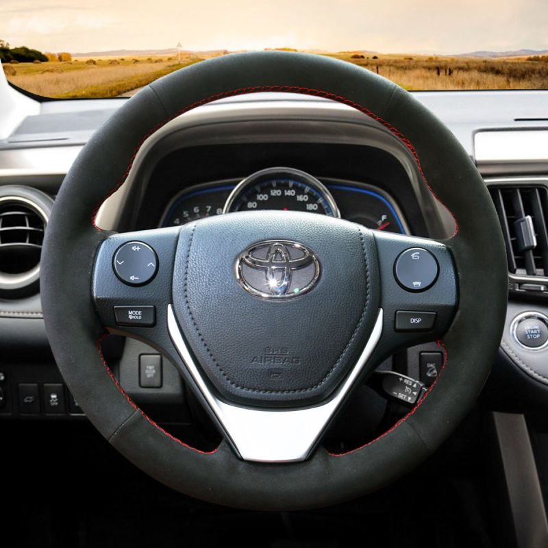 DIY PU Leather Steering Wheel Cover for Toyota RAV4 Corolla Auris Isis Scion iM