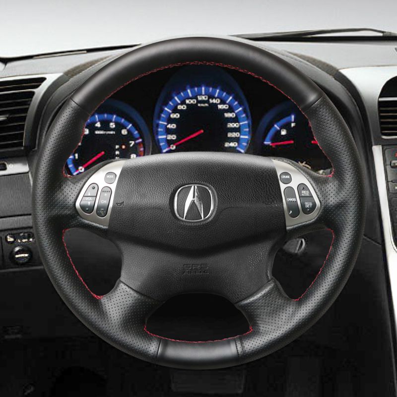 For Acura Tl 2004 2005 2006 Custom Leather Suede Hand Sewing Wrap Steering Wheel Cover