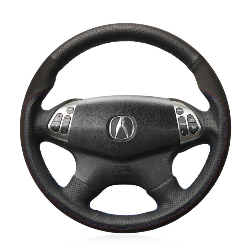 For Acura Tl 2004 2005 2006 Custom Leather Suede Hand Sewing Wrap Steering Wheel Cover