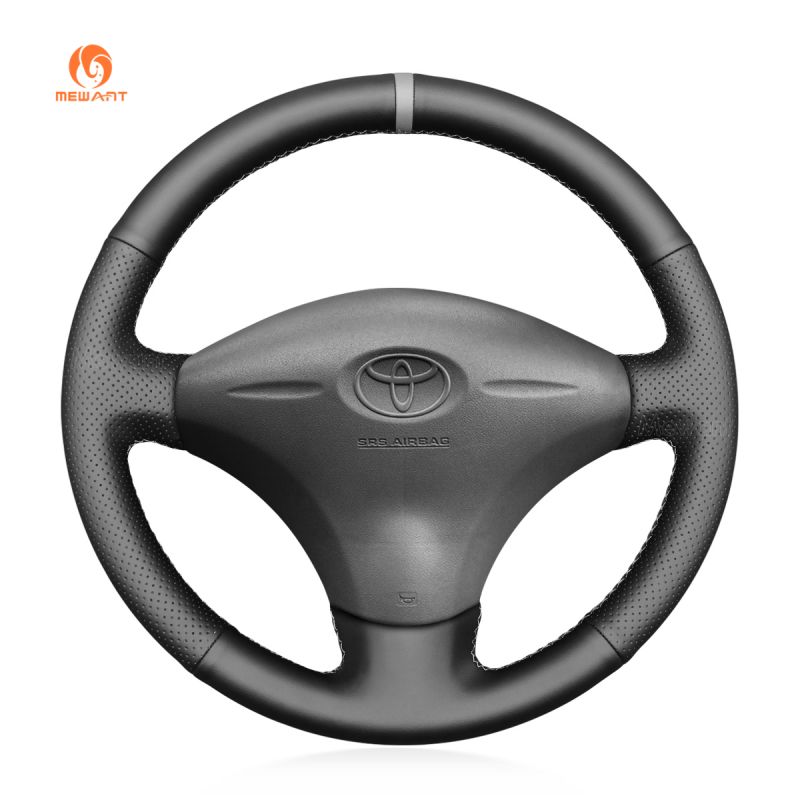 MEWANT Hand Stitch Car Steering Wheel Cover for Toyota Yaris Vitz Probox  Sienta Succeed Echo Porte